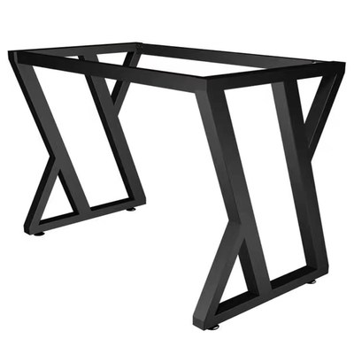 金属铁艺烤漆桌脚支架岩板餐桌脚办公会议桌腿支撑架茶几脚