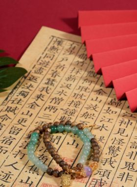 【五台山禅物院】独龙玉招财沉香链本命年转运珠文创礼物