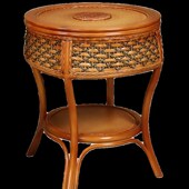 真藤茶几藤编卧室小茶几茶桌客厅桌子藤制实木家用阳台茶几桌竹制