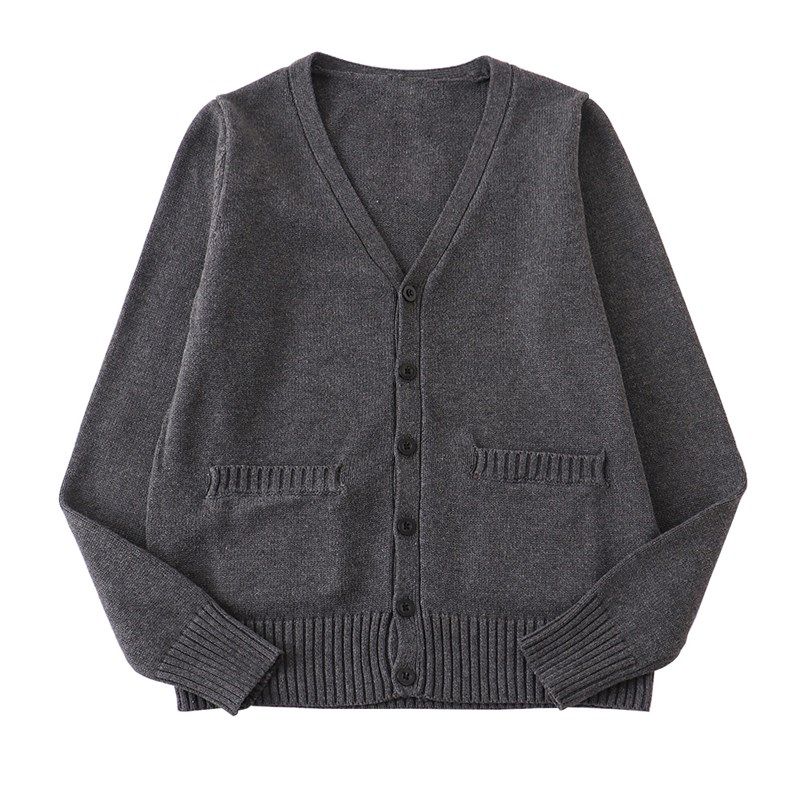 JK开衫毛衣针织外套秋冬加厚深灰色老头开衫jk制服套装校供长袖,女装/女士精品,毛针织衫,淘宝优惠券,粉丝福利购,淘宝优惠卷
