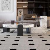 法莎蒂法式 边几设计师创意大理石茶几 复古风茶几组合客厅家用意式