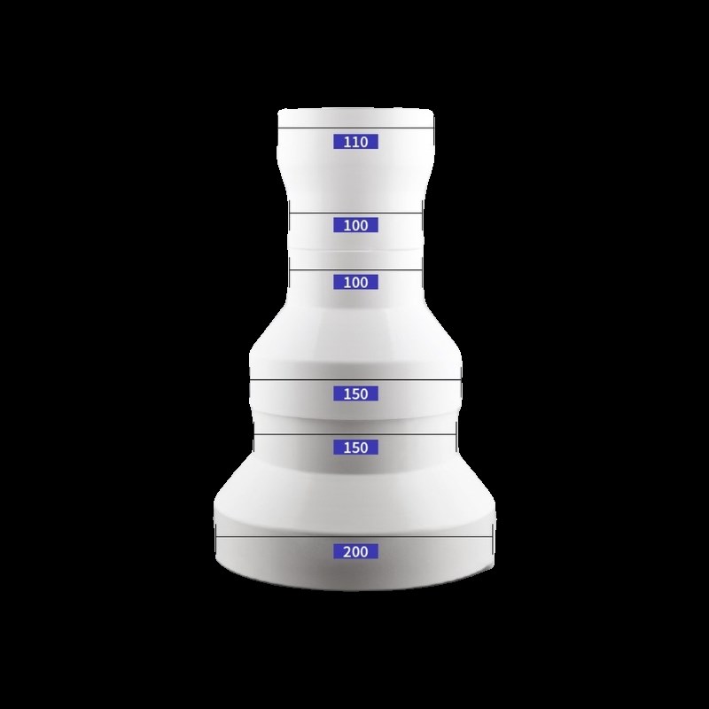 新风系统PVC管道变径大小头油烟机管变径转接头风管道大小转接头