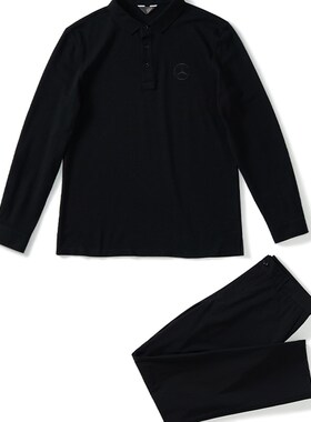 新款奔驰SA工装长袖T恤黑色4s店销售服务顾问工作服POLO衫夹克