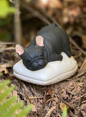 陶瓷法斗摆件手工桌面陶器法国斗牛犬周边可爱陶艺