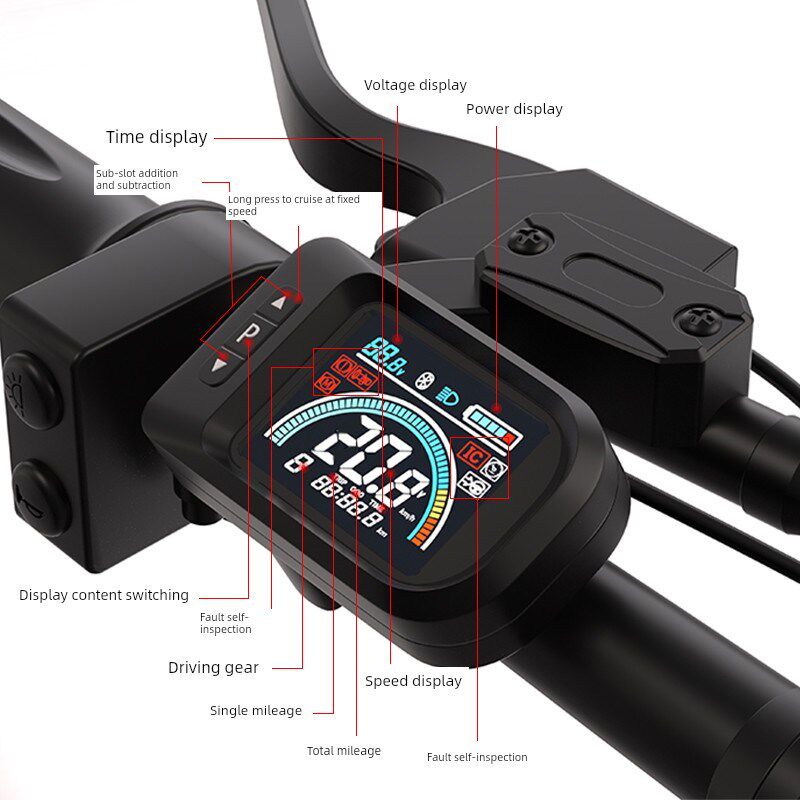 驱动电动车48V智能液晶仪表锂电池电量速度显示电脑组装改装