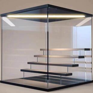 德国亚克力黑光图展示盒泡沫Mart盲盒存储图高清小盒