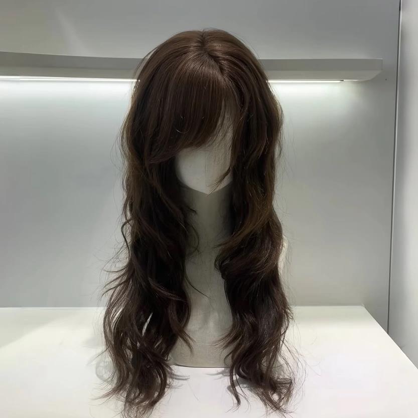 假发女日系慵懒古早感斜浏海大波浪长卷发高层次lolita修颜全头套