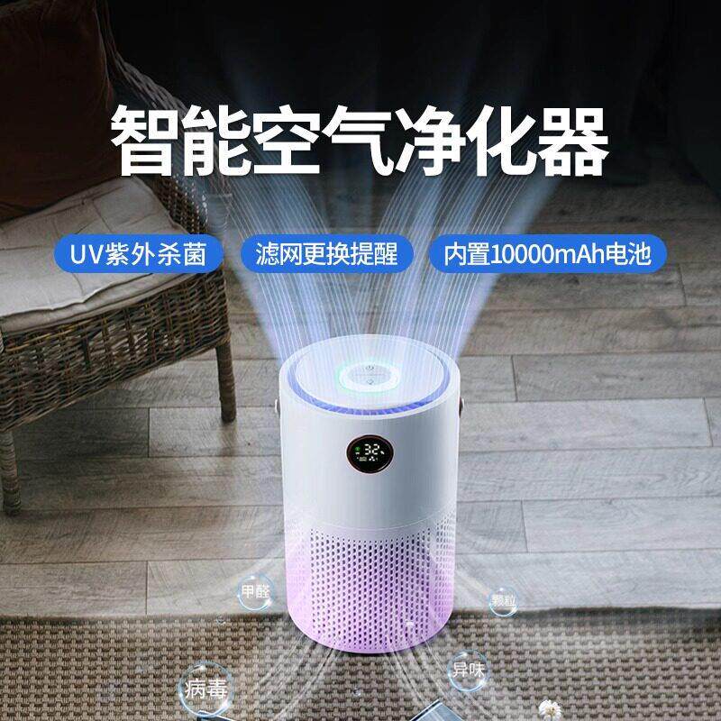 2024新款家用卧室空气净化器室内清新小型空气除甲醛除烟雾净化器