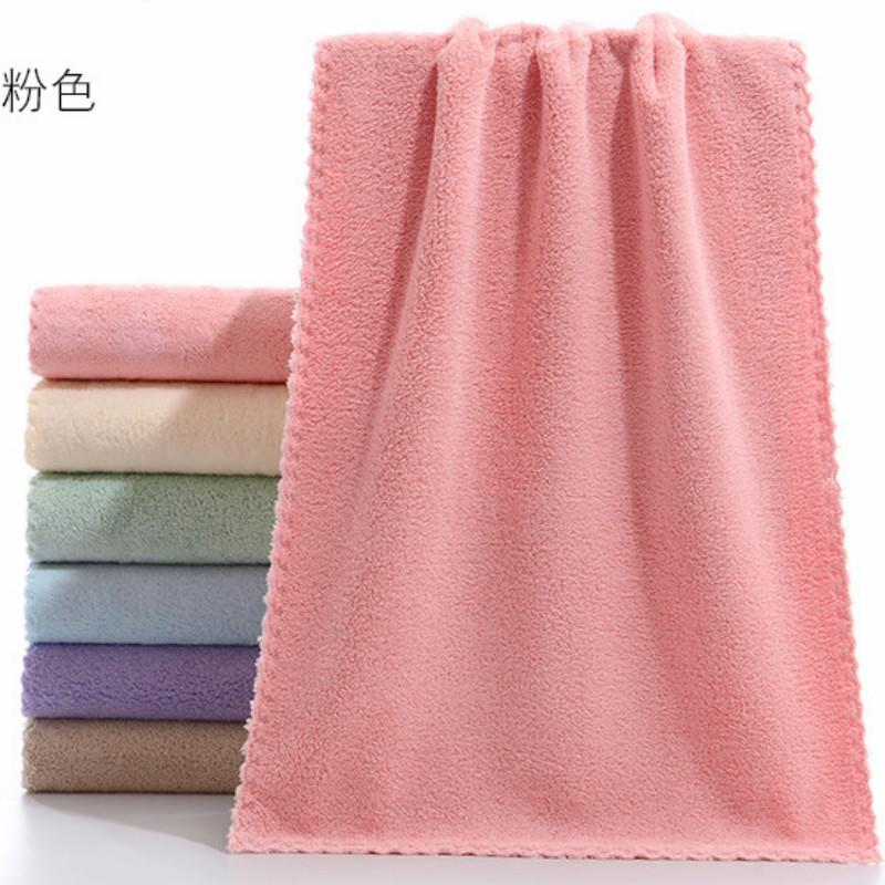 素色珊瑚绒切边浴巾成人大浴巾细纤维澡巾浴裙擦车巾支持各种定单