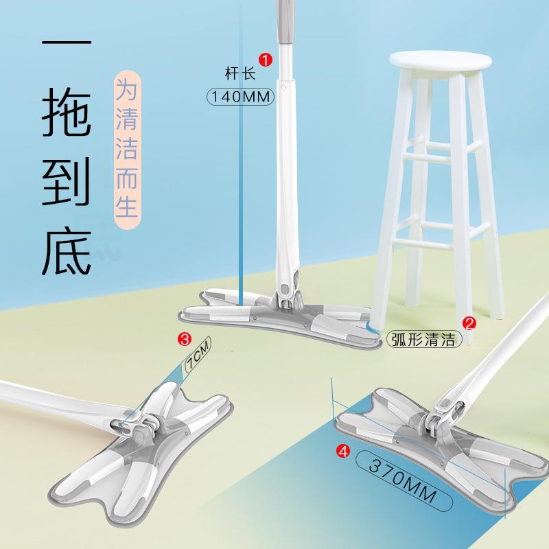 拖把免手洗仿手拧家用懒人木地板干湿两用免洗拖地拖布一拖净