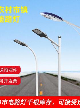 LED路灯杆新农村防水市政户外5米6米7米8米市电路灯直杆厂家
