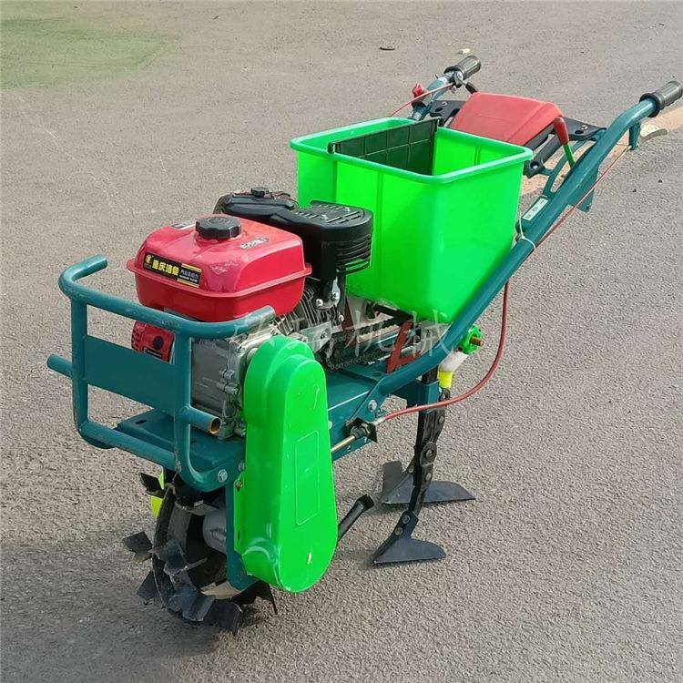 山东汽油动力施肥播种机农用多功能手推式耘播机果园追肥机