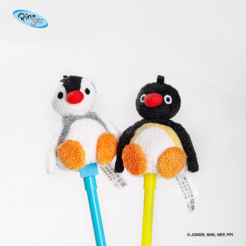 山莫pingu兄妹笔套挂件小企鹅迷你指偶玩具可爱毛绒包包挂饰