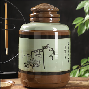 酒瓶带密封盖 50斤泡酒坛泡酒专用酒瓶窖藏土陶老式 陶瓷酒坛10