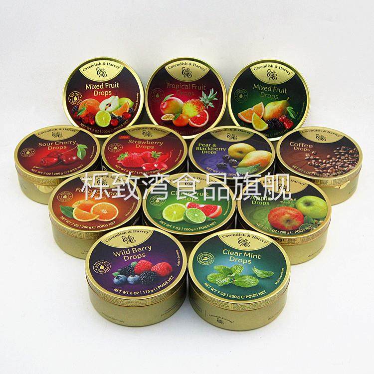 德国进口嘉云水果糖混合水果味硬糖铁盒铁罐礼盒装糖（代可可脂）