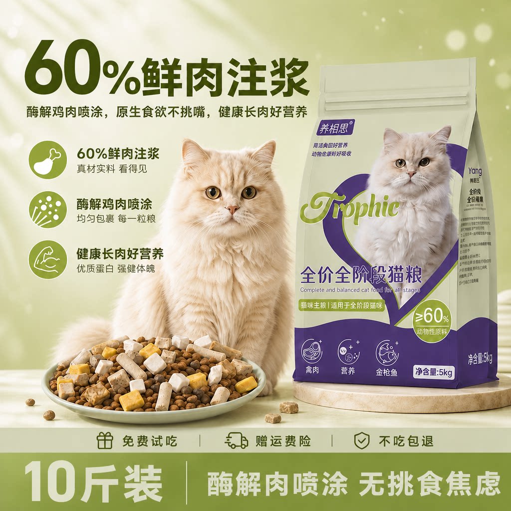冻干猫粮10斤实惠装成猫幼猫专用