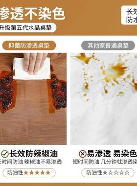 中式桌桌软玻璃P餐VC圆布防水防油防烫布免洗台圆形ZB-M-RBL透明t