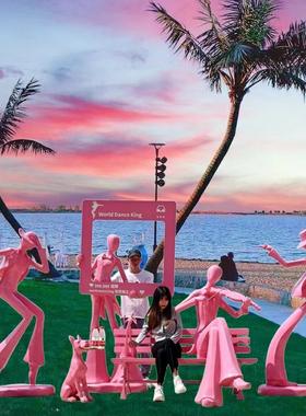 玻人璃钢代雕像塑音乐人物网红艺术商场酒现店公音乐人物园舞蹈室