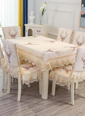 欧式FTZ餐桌中式椅垫椅艺套套园装 布连体田椅子套坐垫餐椅布垫套