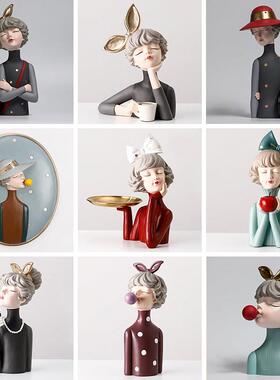 泡轻泡孩2021.12.客厅摆件女家居玄关电饰视柜装品搬家乔迁新居礼