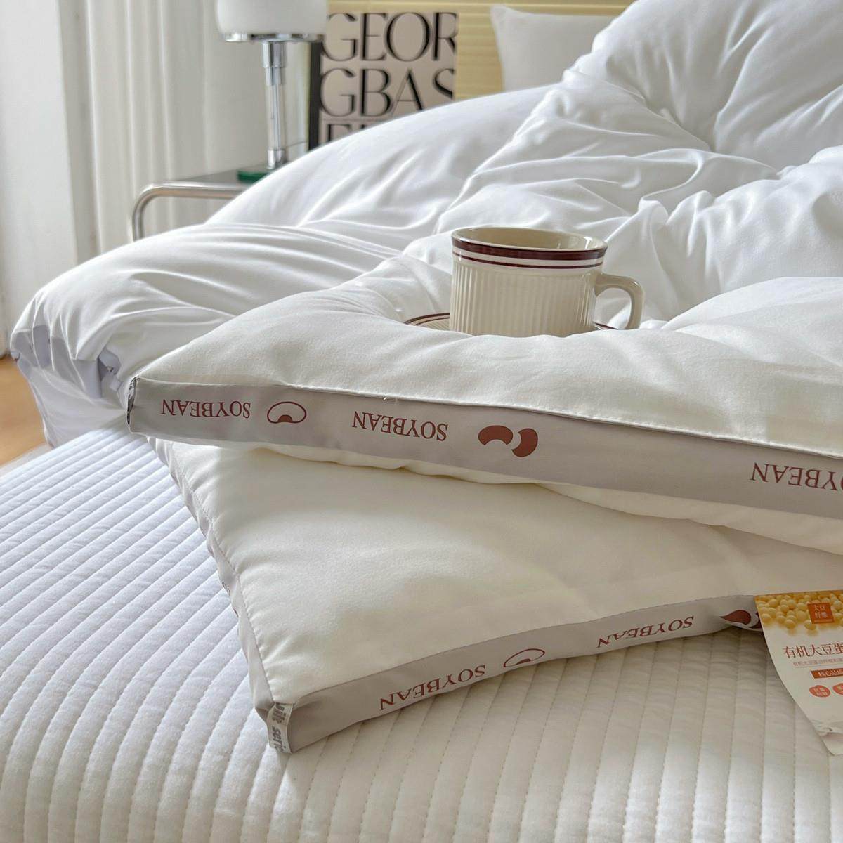 【】加Fushisjt厚暖日式原保棉大豆春秋冬被学被子生柔软光无荧剂,床上用品,化纤被,淘宝优惠券,粉丝福利购,淘宝优惠卷