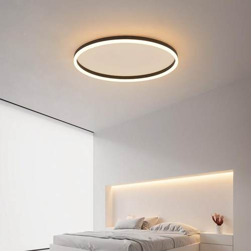 书灯led房吸顶灯代简约圆形北欧厅APL00客灯大气房现间创意主卧室