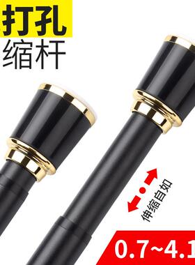 加杆厚免打孔伸缩免安装窗帘窗ZVL锈纱防杆飘窗落地窗滑布帘不钢