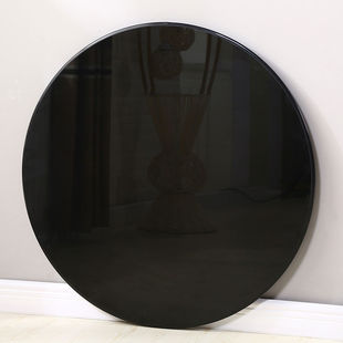 钢化玻璃黑色钢化玻璃面转盘圆形家用圆桌面黑色玻璃转盘茶几台面