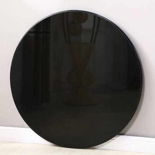 钢化玻璃黑色钢化玻璃面转盘圆形家用圆桌面黑色玻璃转盘茶几台面