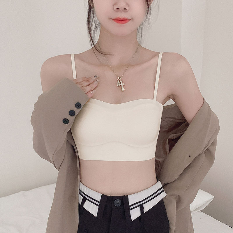 大U型美背内衣女薄款聚拢胸罩罩A无痕无钢圈防下垂防走光抹胸透气