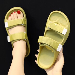 特大码拖鞋女夏41一43脚宽脚胖孕妇外穿厚N底宽松防滑踩屎感凉拖