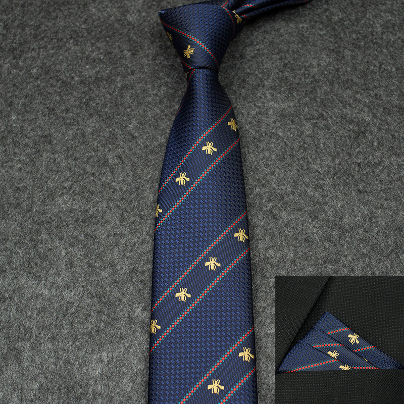 小蜜蜂领带色织提花超细纤维动物