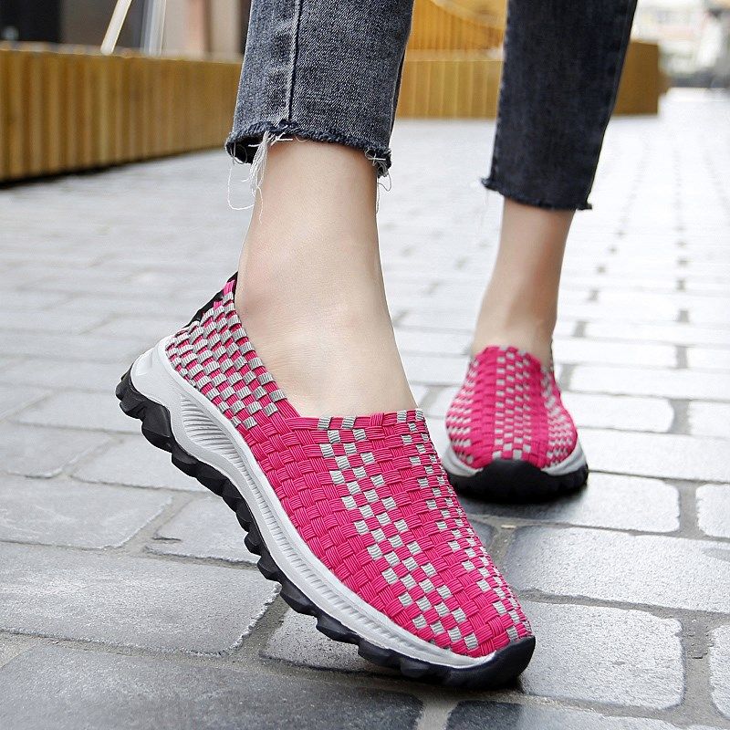 大码女鞋41一43脚宽妈妈鞋夏季透气G编织女鞋一脚蹬凉鞋休闲运动,女鞋,时尚休闲鞋,淘宝优惠券,粉丝福利购,淘宝优惠卷