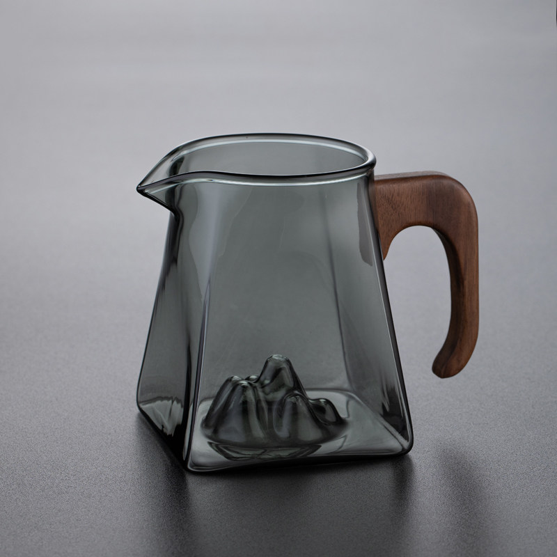 玻璃公道杯茶海单个高档功道泡茶杯茶滤网新款茶漏V公杯茶具分茶