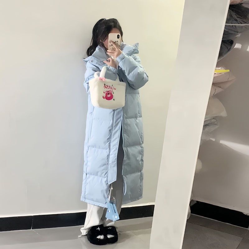 高级感中戏蓝色连帽羽绒棉服女冬2024新款宽松V百搭情侣面包服,女装/女士精品,大码棉服,淘宝优惠券,粉丝福利购,淘宝优惠卷