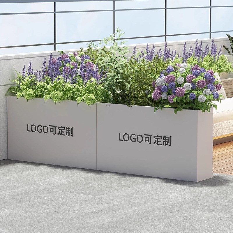 户外铁艺镀锌板花箱室外摆种植箱隔断围栏广场庭院花X坛商业街花,商业/办公家具,花坛/花箱,淘宝优惠券,粉丝福利购,淘宝优惠卷