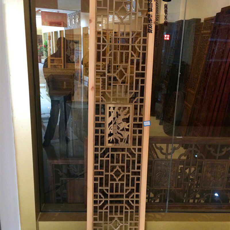 东阳木雕花格中式装修实木镂空门窗 F玄关隔断屏风吊顶背景墙订制