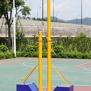 移动式羽毛球网i架专业排球网柱气排球网架室外支架标准便携式网