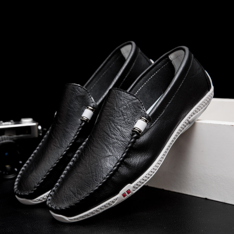 白色豆豆鞋男百搭2m023春季新款透气软底软皮一脚蹬懒人休闲皮鞋,流行男鞋,乐福鞋（豆豆鞋）,淘宝优惠券,粉丝福利购,淘宝优惠卷