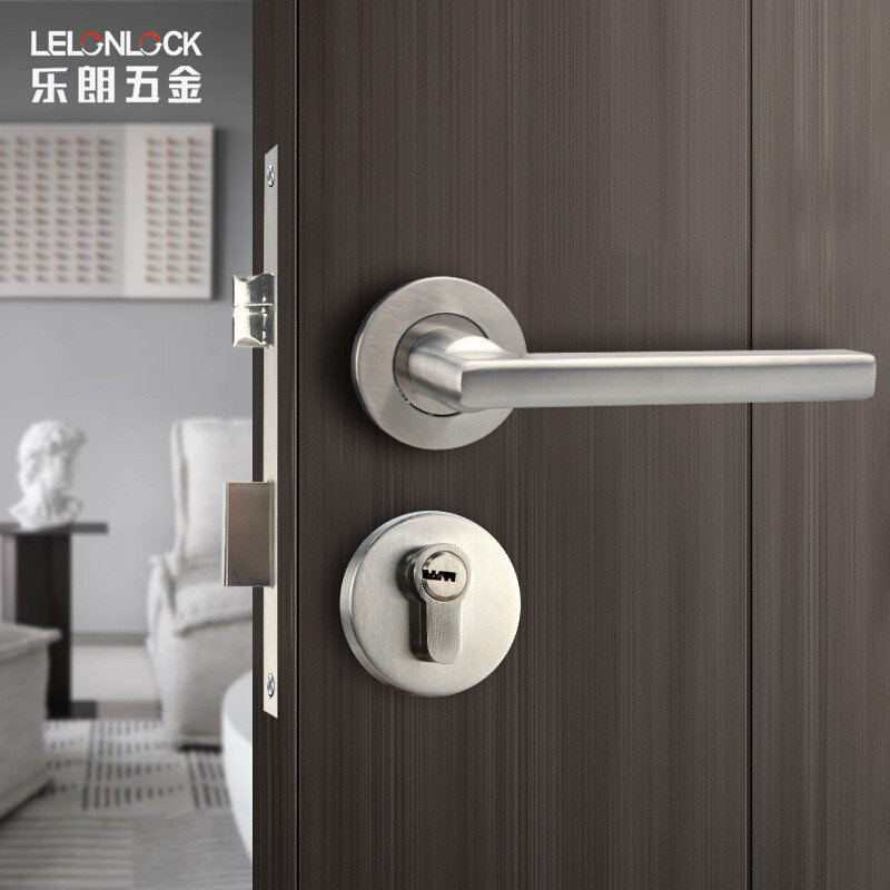卧室门锁室内5072插芯木门分体锁 轻奢房门锁简约门把手机械锁具
