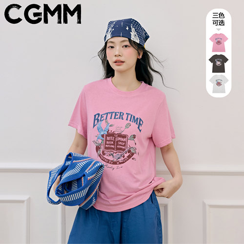 CGMM夏季印花减龄短袖T恤
