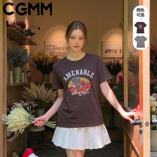 CGMM夏季印花减龄短袖T恤