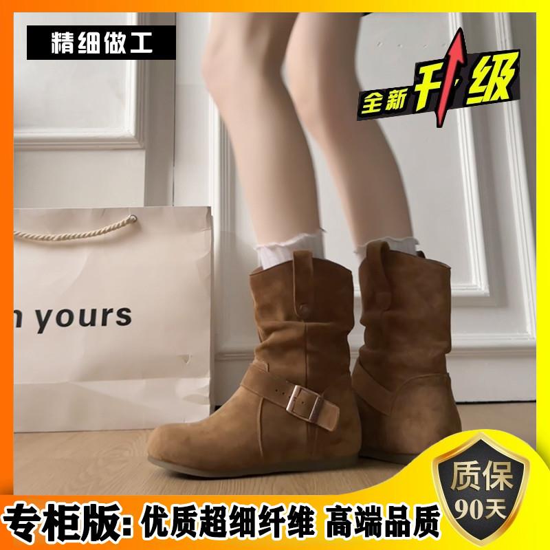 新品复古内增高勃肯短靴子