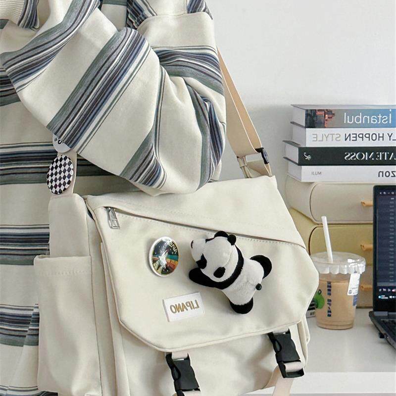 新品ins日系原宿百搭斜挎包女大学生上课通勤大容量单肩包邮差包