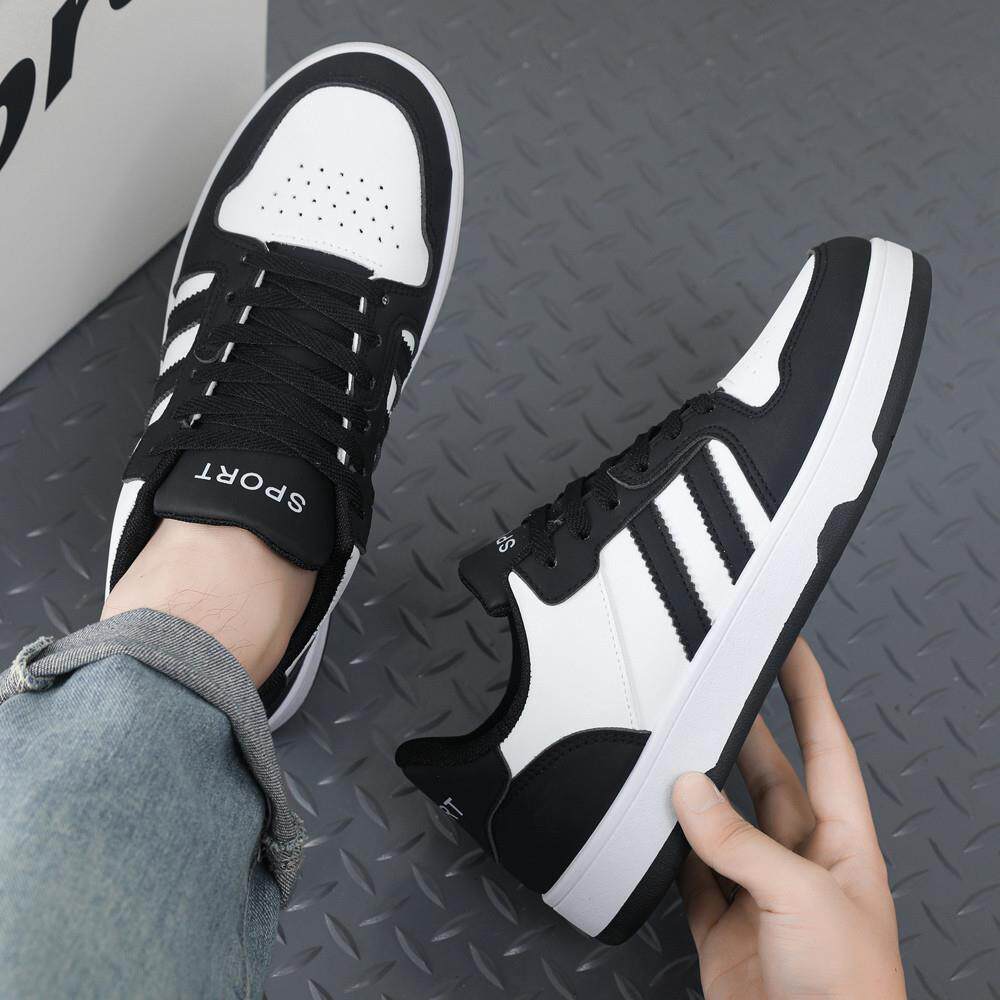 新品男鞋春季新款板鞋复古德训鞋潮流经典防滑轻便百搭休闲小白鞋