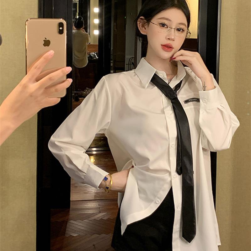 新品制服领带白衬衫女春秋