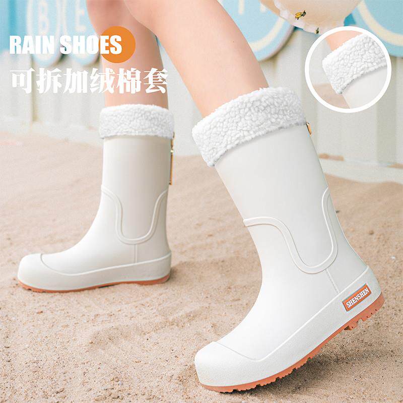 新品好看的长靴雨鞋女款2026新款时尚中筒防水鞋防滑雨靴高筒