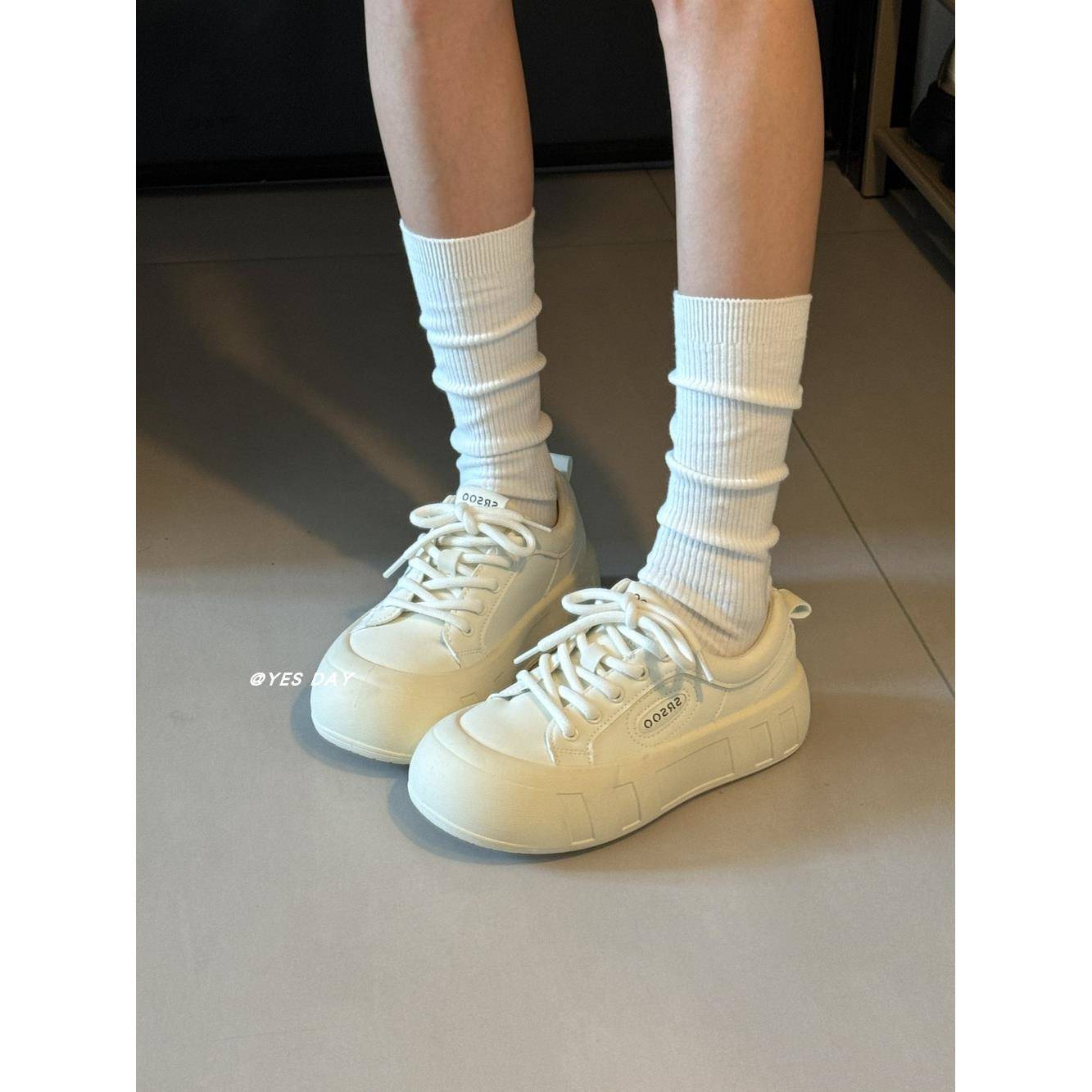 新品内增高德训鞋女2026新款春季阿甘鞋轻便软底百搭显脚小休闲运