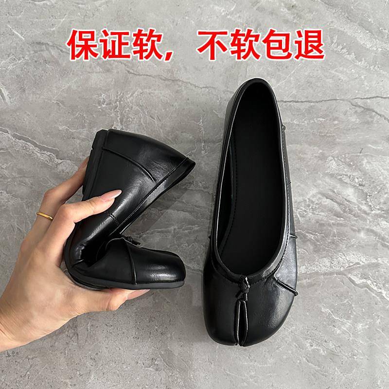新品韩版百搭晚晚风一字扣带毛呢玛丽珍鞋女秋冬棉鞋子保暖加绒豆