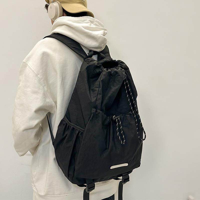 新品高颜值双肩包男款休闲慵懒风大学生大容量旅行背包女初中高中